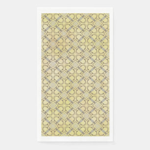 Serviette En Papier Motif diamant grisé et jaune
