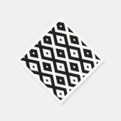 Serviette En Papier Motif diamant noir et blanc (Coin)