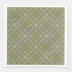 Serviette En Papier Motif Diamond de la poupée grise et verte