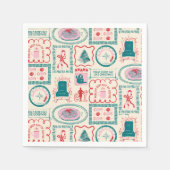 Serviette En Papier Motif d'icône Elf Holiday (Devant)