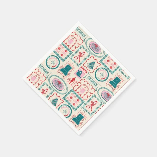 Serviette En Papier Motif d'icône Elf Holiday (Coin)