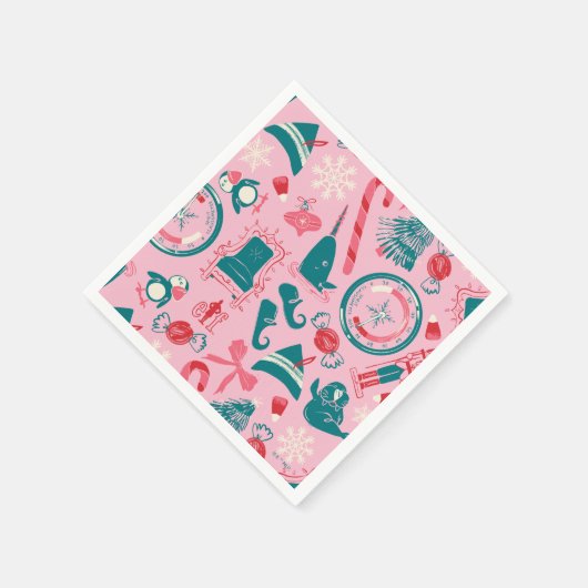 Serviette En Papier Motif d'icône encadrée Elf Holiday (Coin)