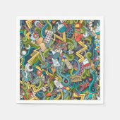 Serviette En Papier Motif d'icône Médicale d'art Abstrait (Devant)