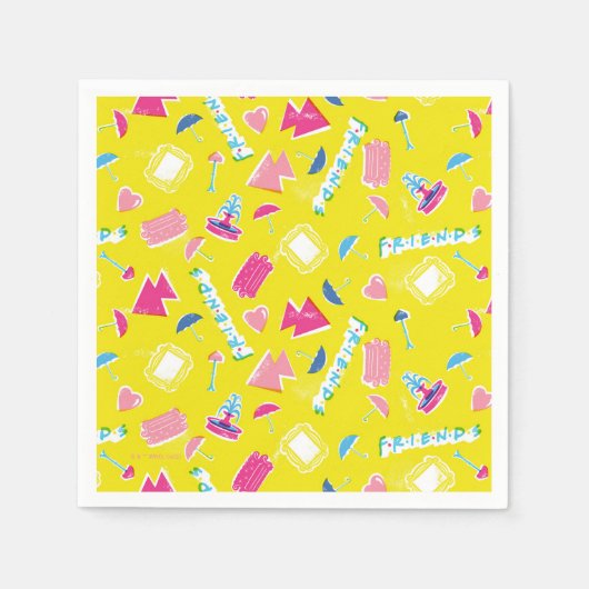 Serviette En Papier Motif d'icône Neon FRIENDS™ (Devant)