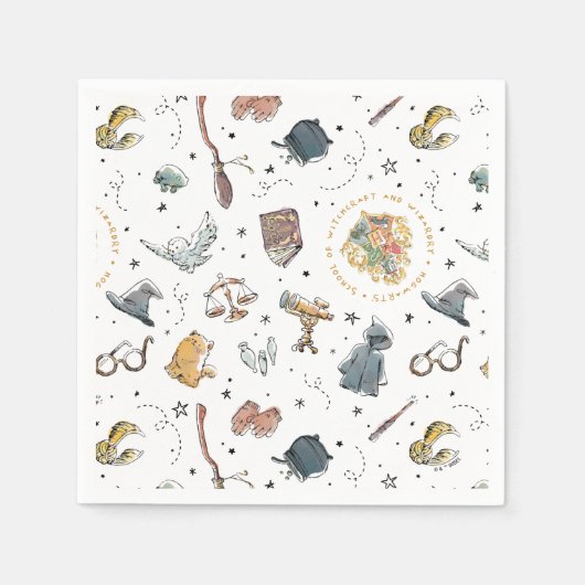 Serviette En Papier Motif d'icônes HARRY POTTER™ (Devant)