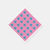 Serviette En Papier Motif d'illustration de papillons bleus (Coin)