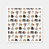 Serviette En Papier Motif d'illustration du visage de chien mignon (Devant)