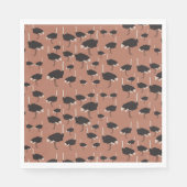 Serviette En Papier Motif d'illustration Ostrich Bird (Devant)