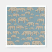 Serviette En Papier Motif d'illustration Rhinoceros Rhino (Devant)