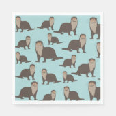 Serviette En Papier Motif d'illustrations de mignon Otter (Devant)