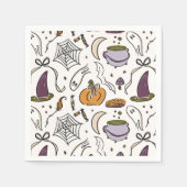 Serviette En Papier Motif d'illustrations d'Halloween (Devant)