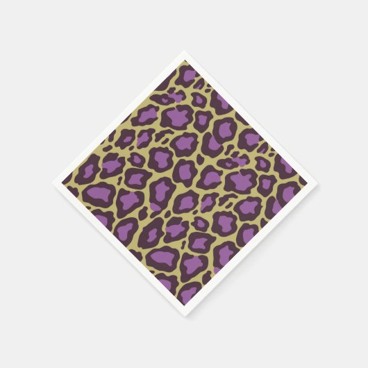 Serviette En Papier Motif d'impression Cheetah en Découpage violet et (Coin)