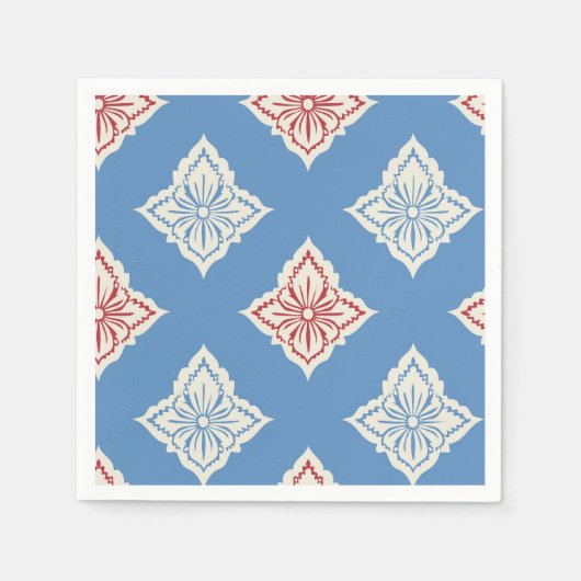 Serviette En Papier Motif d'impression floral traditionnel (Devant)