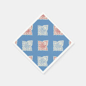 Serviette En Papier Motif d'impression floral traditionnel (Coin)