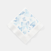 Serviette En Papier Motif d'impression Papillon bleu Abstrait (Coin)