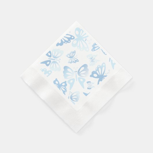 Serviette En Papier Motif d'impression Papillon bleu Abstrait (Coin)