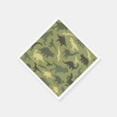 Serviette En Papier Motif Dinosaure, Silhouette Dinosaure, Dino Vert (Coin)
