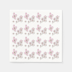 Serviette En Papier Motif Dogwood design sur papier serviettes