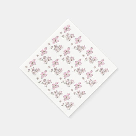 Serviette En Papier Motif Dogwood design sur papier serviettes (Coin)