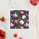 Serviette En Papier Motif d'oignons moderne (En situation)