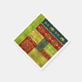 Serviette En Papier Motif d'or d'Afrique ethnique en couleur (Coin)