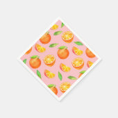 Serviette En Papier Motif d'oranges aquarelles (Coin)