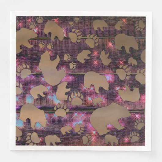 Serviette En Papier Motif d'ours (Devant)