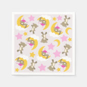 Serviette En Papier Motif D'Ours, Nounours, Mignons Ours, Étoiles (Devant)