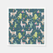 Serviette En Papier Motif Drapeau Llama Aquarelle (Devant)