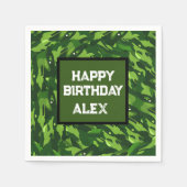 Serviette En Papier Motif du Camouflage militaire vert forestier (Devant)