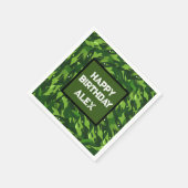 Serviette En Papier Motif du Camouflage militaire vert forestier (Coin)