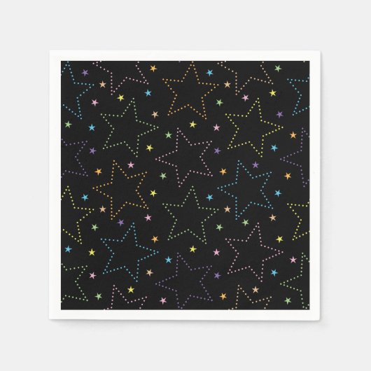 Serviette En Papier Motif du ciel de nuit étoilé (Devant)
