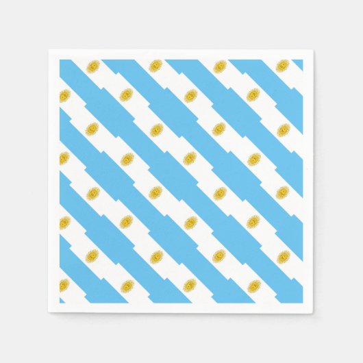 Serviette En Papier Motif du drapeau argentin (Devant)