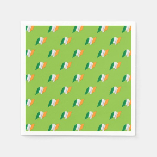 Serviette En Papier Motif du drapeau irlandais (Devant)