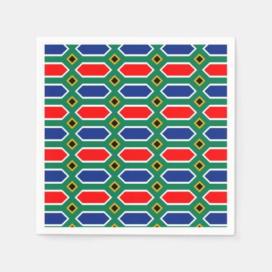 Serviette En Papier Motif du drapeau sud-africain (Devant)