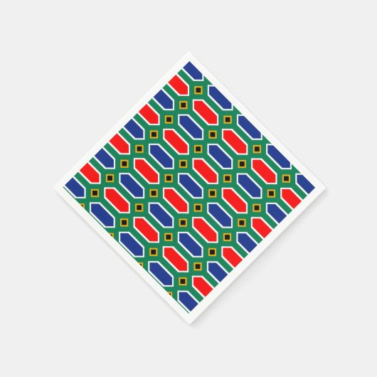 Serviette En Papier Motif du drapeau sud-africain (Coin)