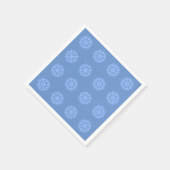 Serviette En Papier Motif du festival d'hiver Blue Snowflake (Coin)
