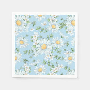 Serviette En Papier Motif du jardin fleuri Pastel Daisy