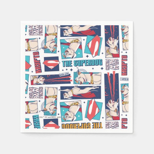 Serviette En Papier Motif du panneau de dessin Krypto (Devant)