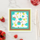 Serviette En Papier Motif d'ustensiles de cuisine (En situation)