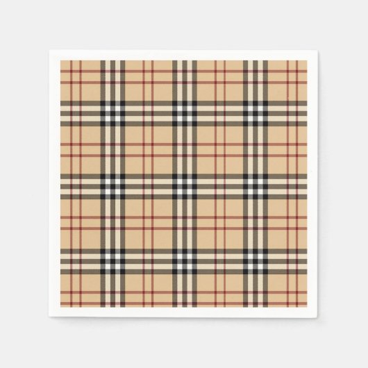 Serviette En Papier Motif écossais de Tartan (Devant)
