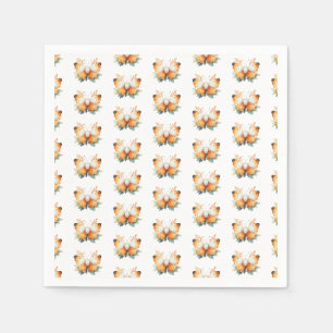Serviette En Papier Motif élégant papillon automnal aquarelle