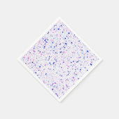 Serviette En Papier Motif élégant rétro terrazzo violet blanc (Coin)