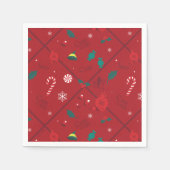 Serviette En Papier Motif Elf Candy Checker (Devant)
