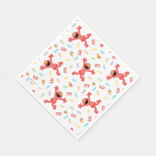 Serviette En Papier Motif Elmo Crayon (Coin)