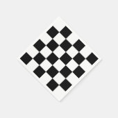 Serviette En Papier Motif en À damiers noir et blanc (Coin)