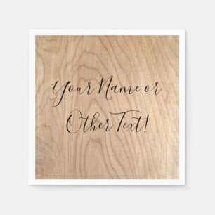 Serviette En Papier Motif en bois non fini Rustique moderne imprimé