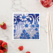 Serviette En Papier Motif en céramique de pot verni près (En situation)