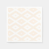 Serviette En Papier Motif en diamant beige et blanc (Devant)