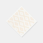 Serviette En Papier Motif en diamant beige et blanc (Coin)